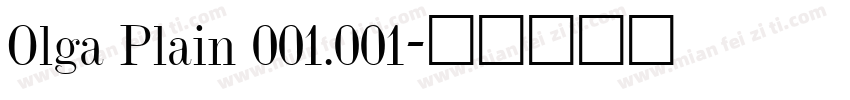 Olga Plain 001.001字体转换